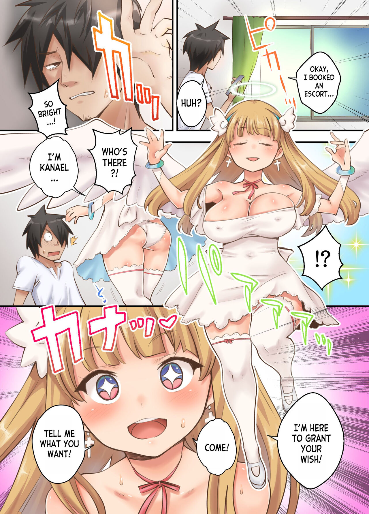 Deliheal Yondara Techigai de Dougan Kyonyuu de Muku na Tenshi-chan ga Yattekita node, Tokoton Oide Shishi Tatta w | I Sent for a Call Girl, But They Sent Me an Angel! page 4 full