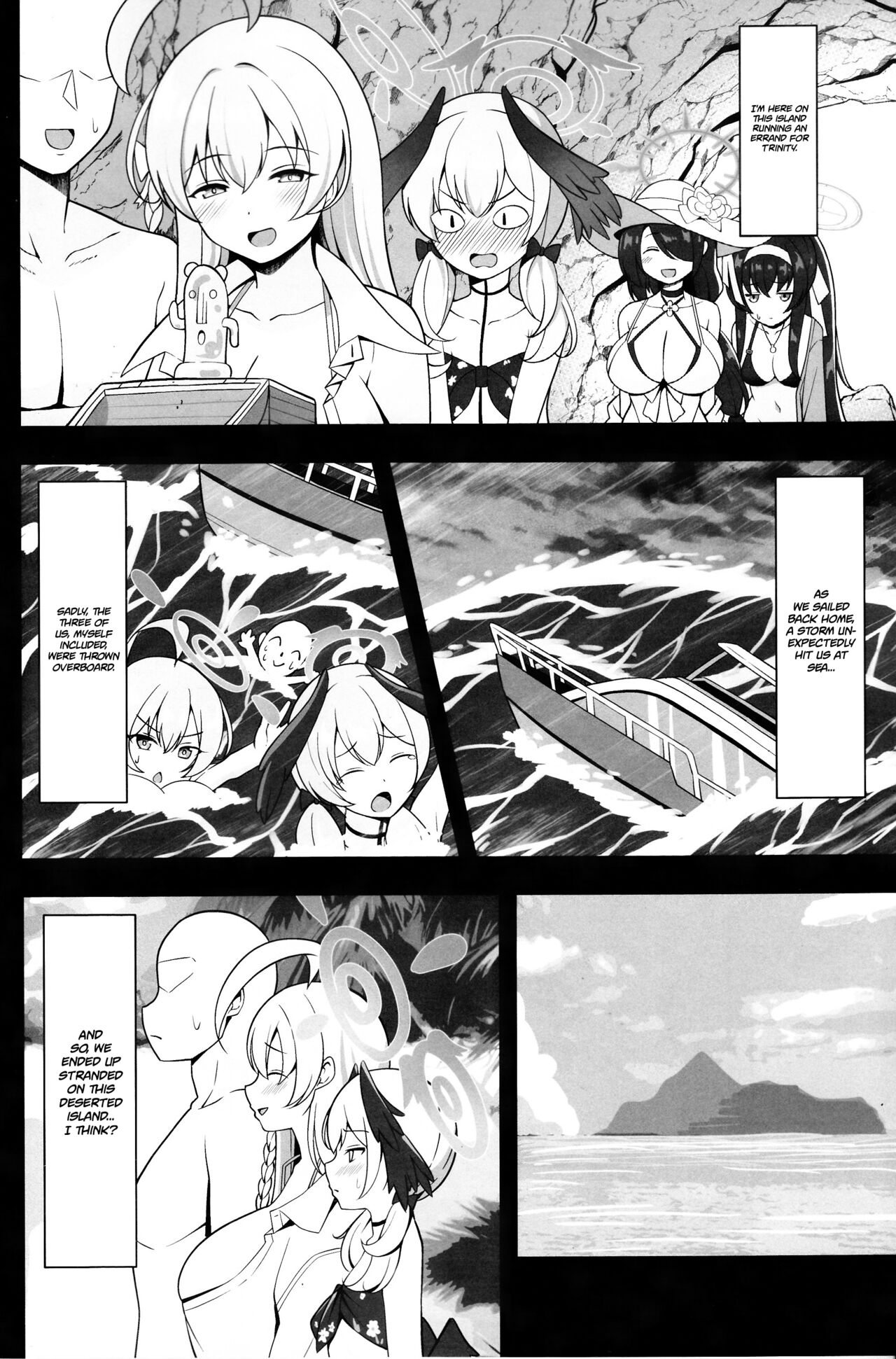 Hanako to Koharu o Mujintou de Haramaseru Hon | Impregnating Hanako and Koharu in a Deserted Island page 3 full