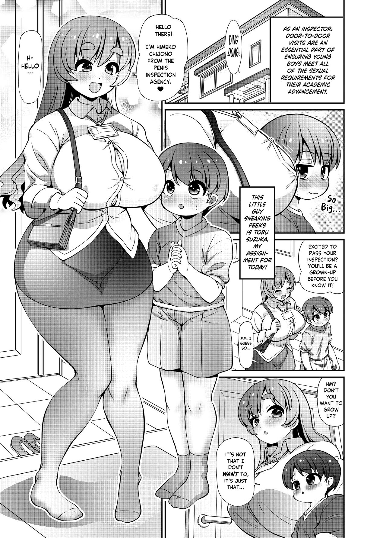 Konnichiwa Seitsuu Kensain desu -Aka-chan de Seitsuu Hen- | Hello, I'm Here For Your Child's Penis Inspection: Infantilism Edition page 4 full
