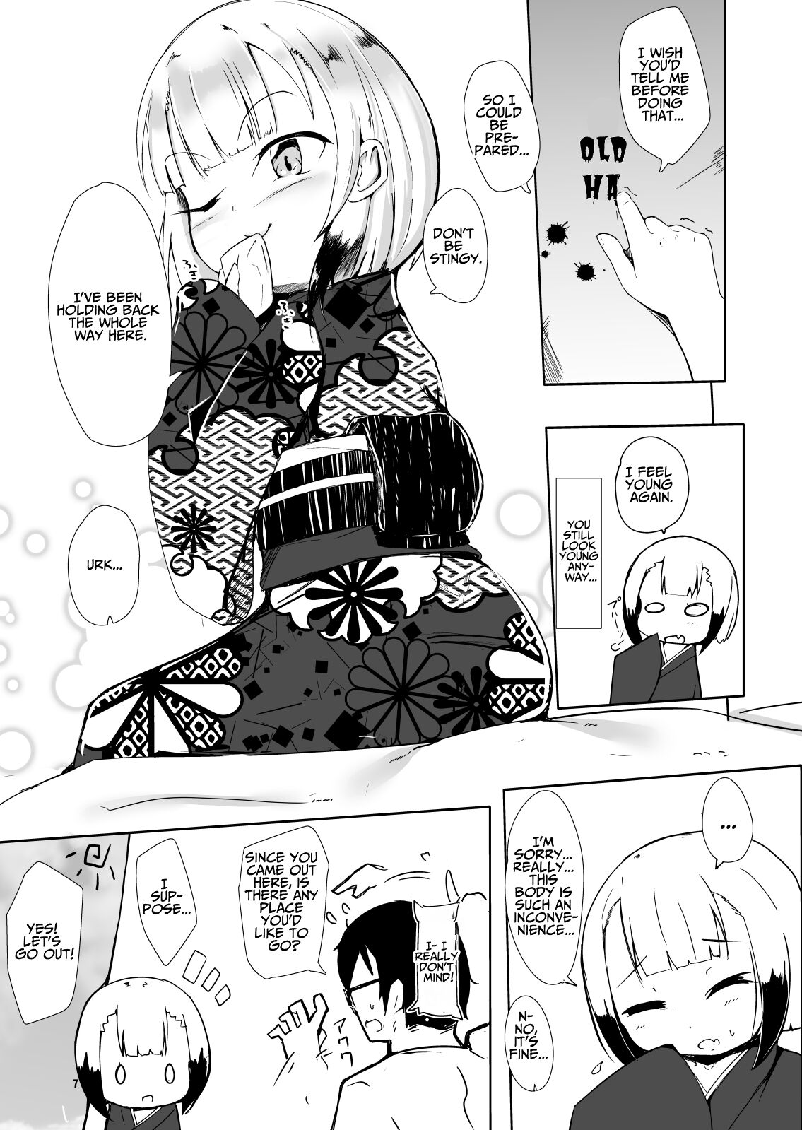 Sobo to Love Hotel ni Haitte shimatte Issen o Koeru Hanashi | I Went To A Love Hotel With My Grandma And We Crossed The Line page 7 full