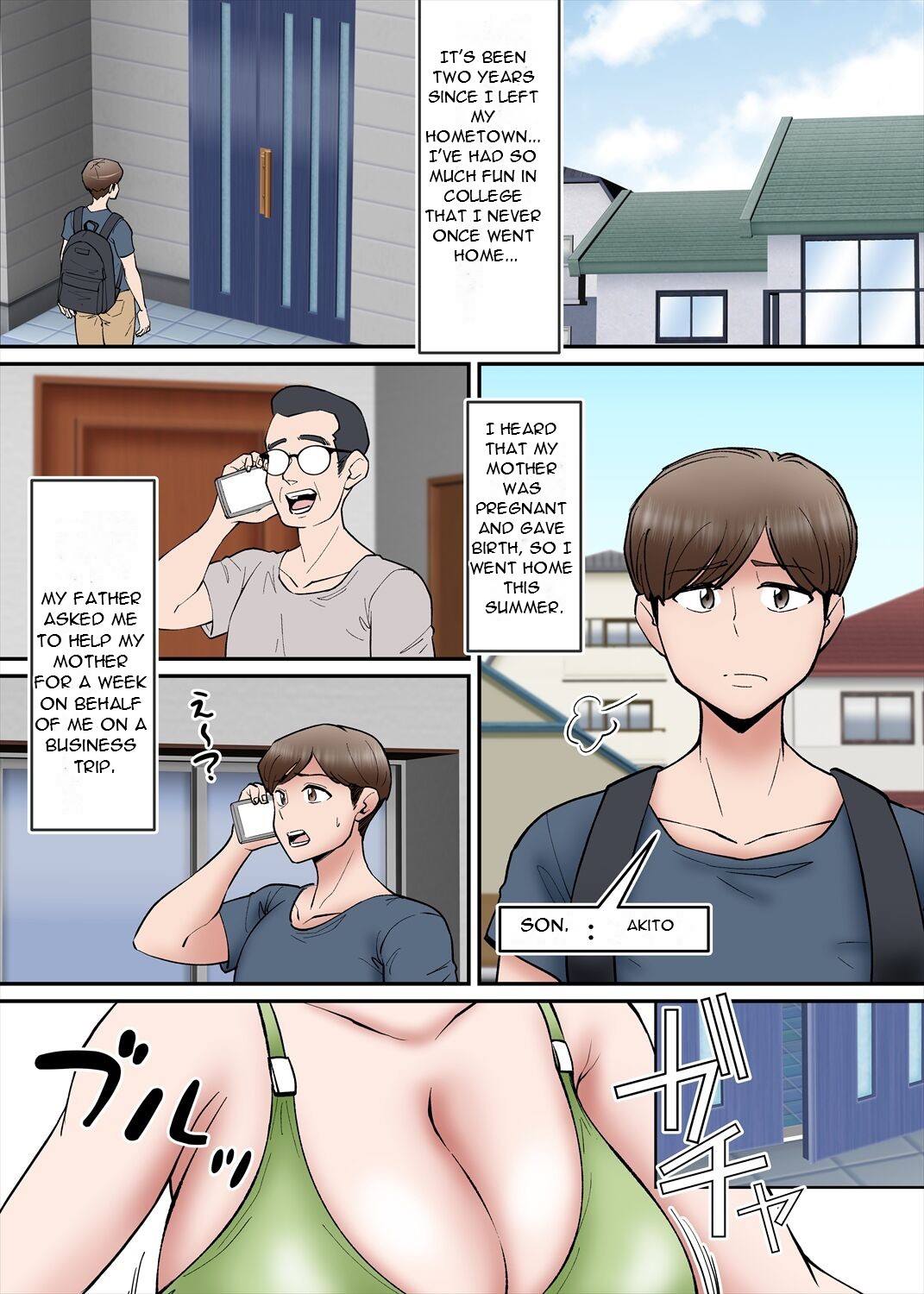 Haha no Sango Oppai ni Miserarete page 2 full