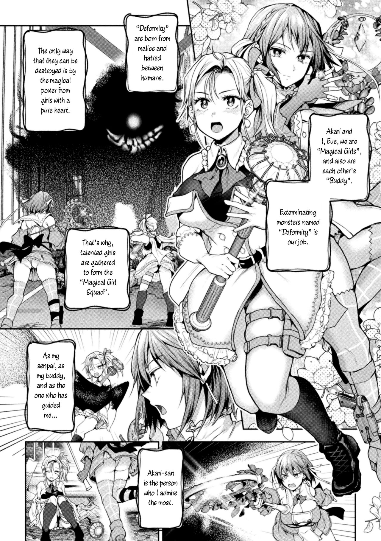 When Magical Girls Kiss Chapter 1 & 2| Eigyou Mahou Shoujo ga Kiss Shitara Chapter 1 & 2 page 4 full