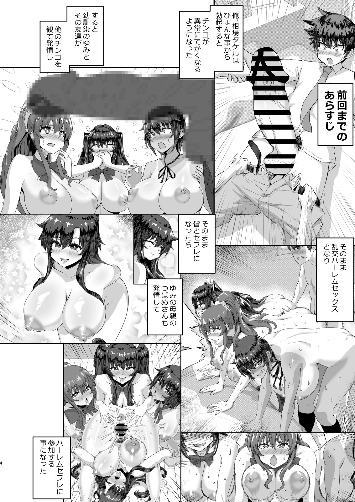Dekachin ni Nattara Kyonyuu Osananajimi to Sono Kyonyuu Tomodachi-tachi ga Hatsujou shite Harem ni Natta!! 3 Exposure page 4 full