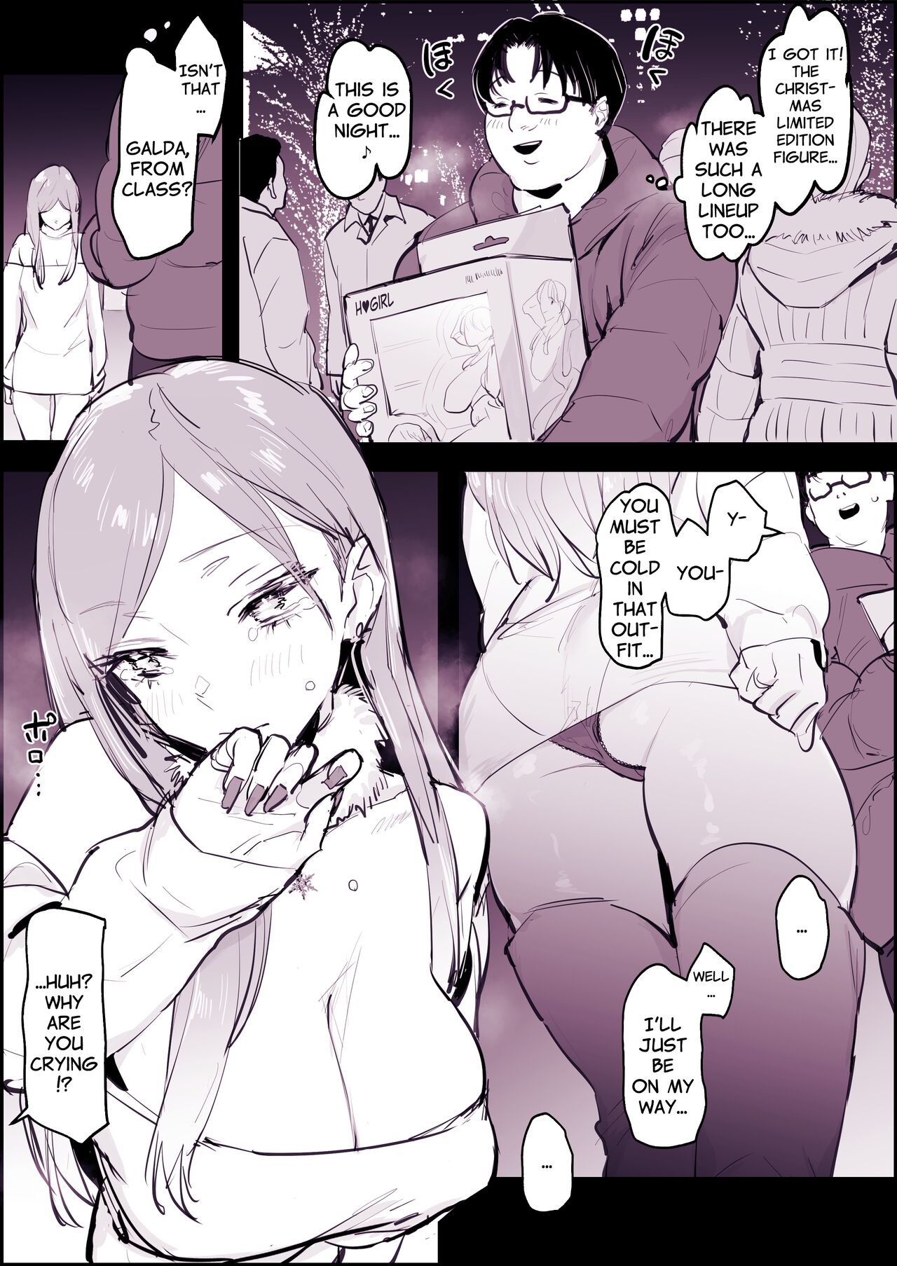 Shoushin Gal to Seinaru Ichiya | Holy Night with a Heartbroken Gal page 1 full