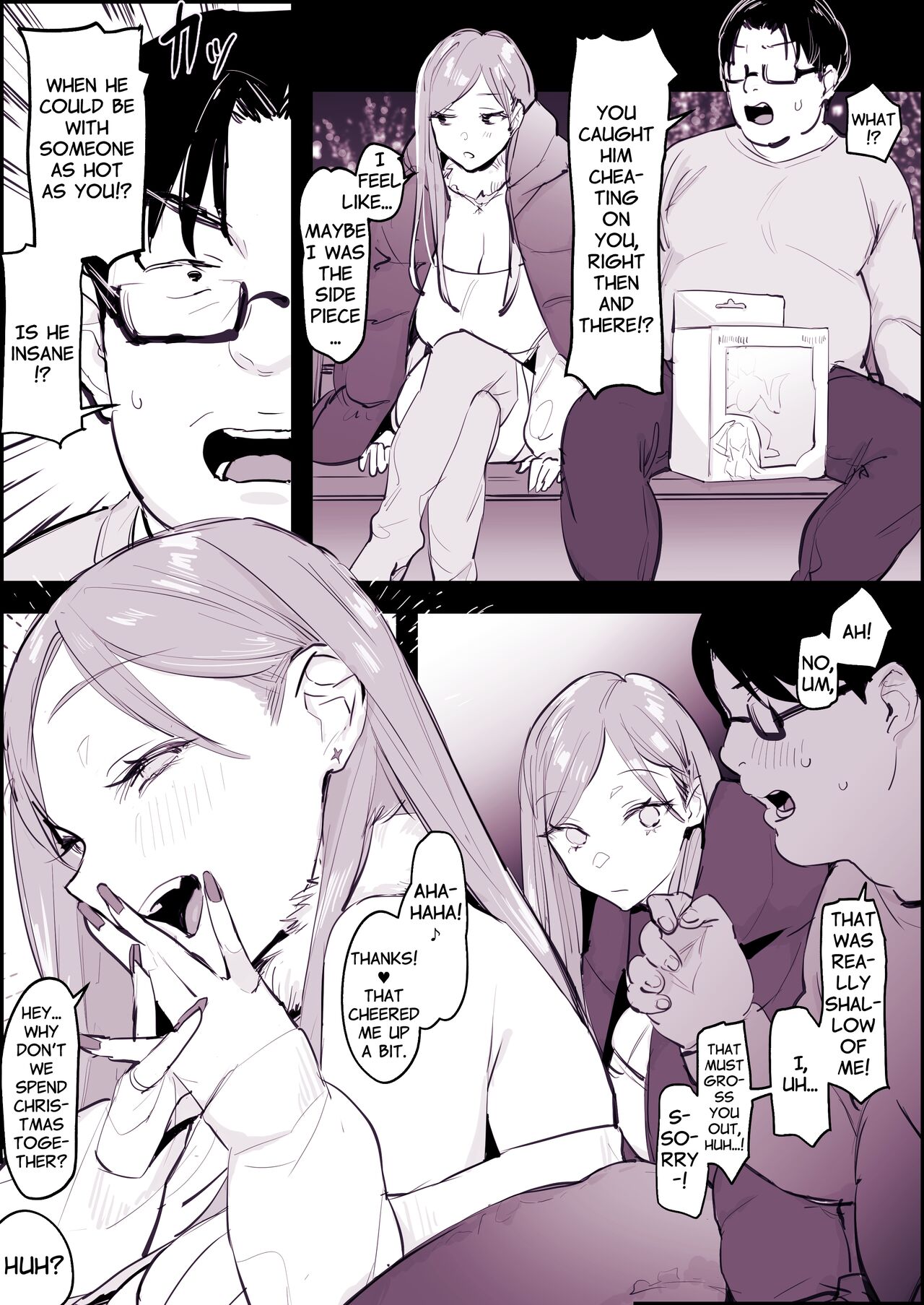 Shoushin Gal to Seinaru Ichiya | Holy Night with a Heartbroken Gal page 2 full