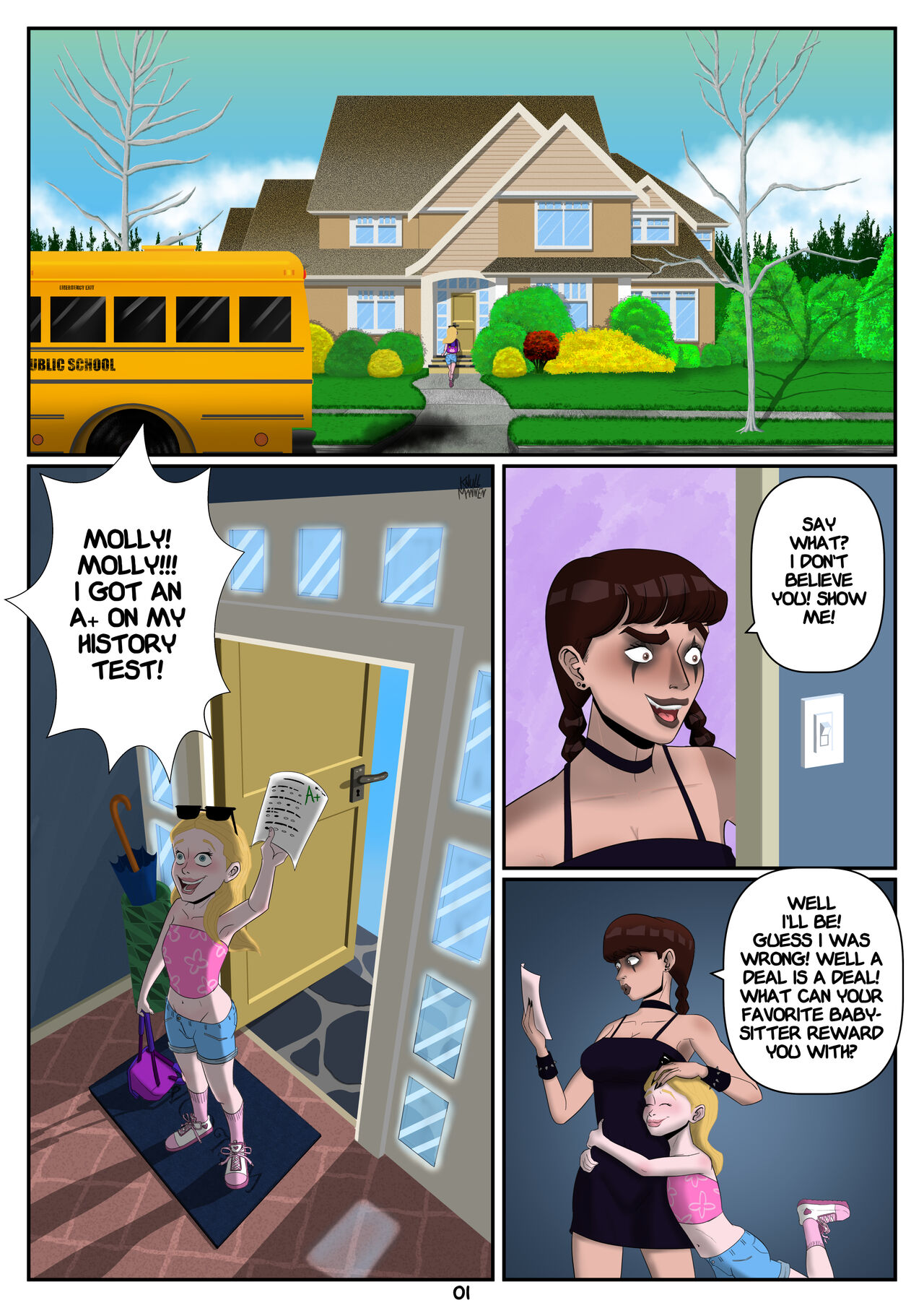 Loli Teen MILF Comic page 1 full