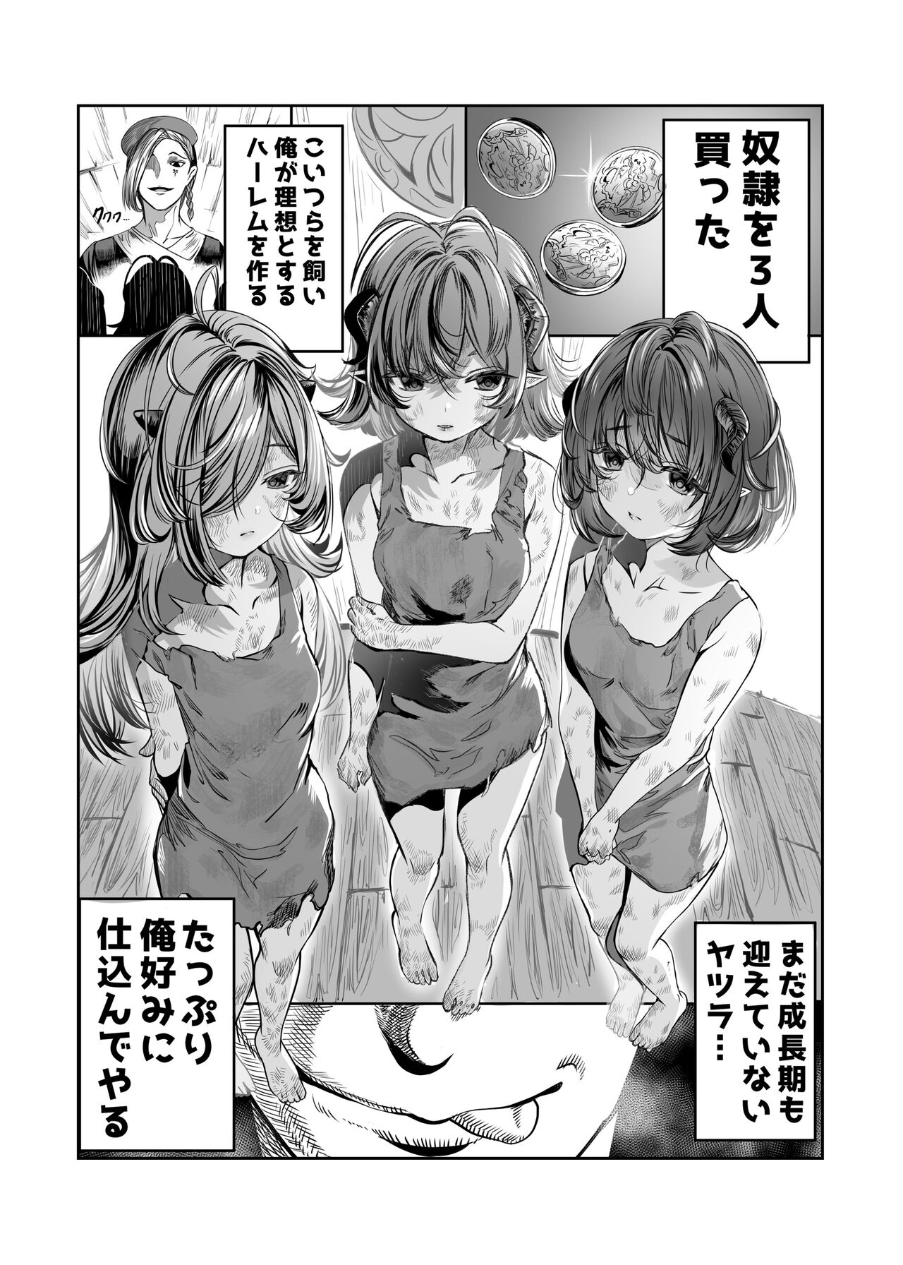 Dorei o Choukyou shite Harem Tsukuru ~Sodateta Dorei-tachi to Junai Harem H suru made no Hanashi~ "Manga Ban" page 2 full