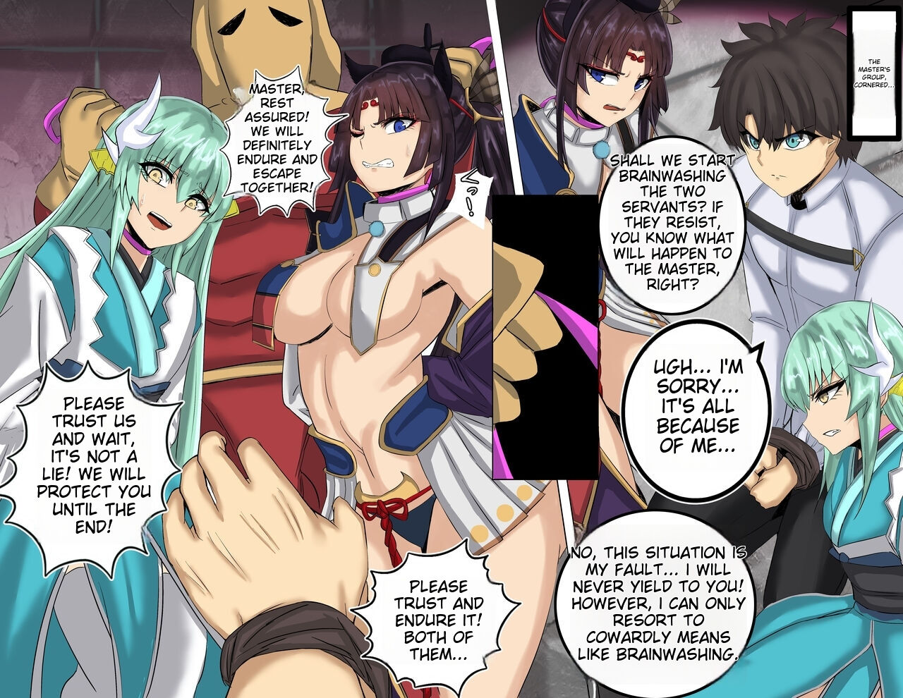 Ushiwakamaru and Kiyohime's Haigre NTR Brainwashing SEX page 1 full