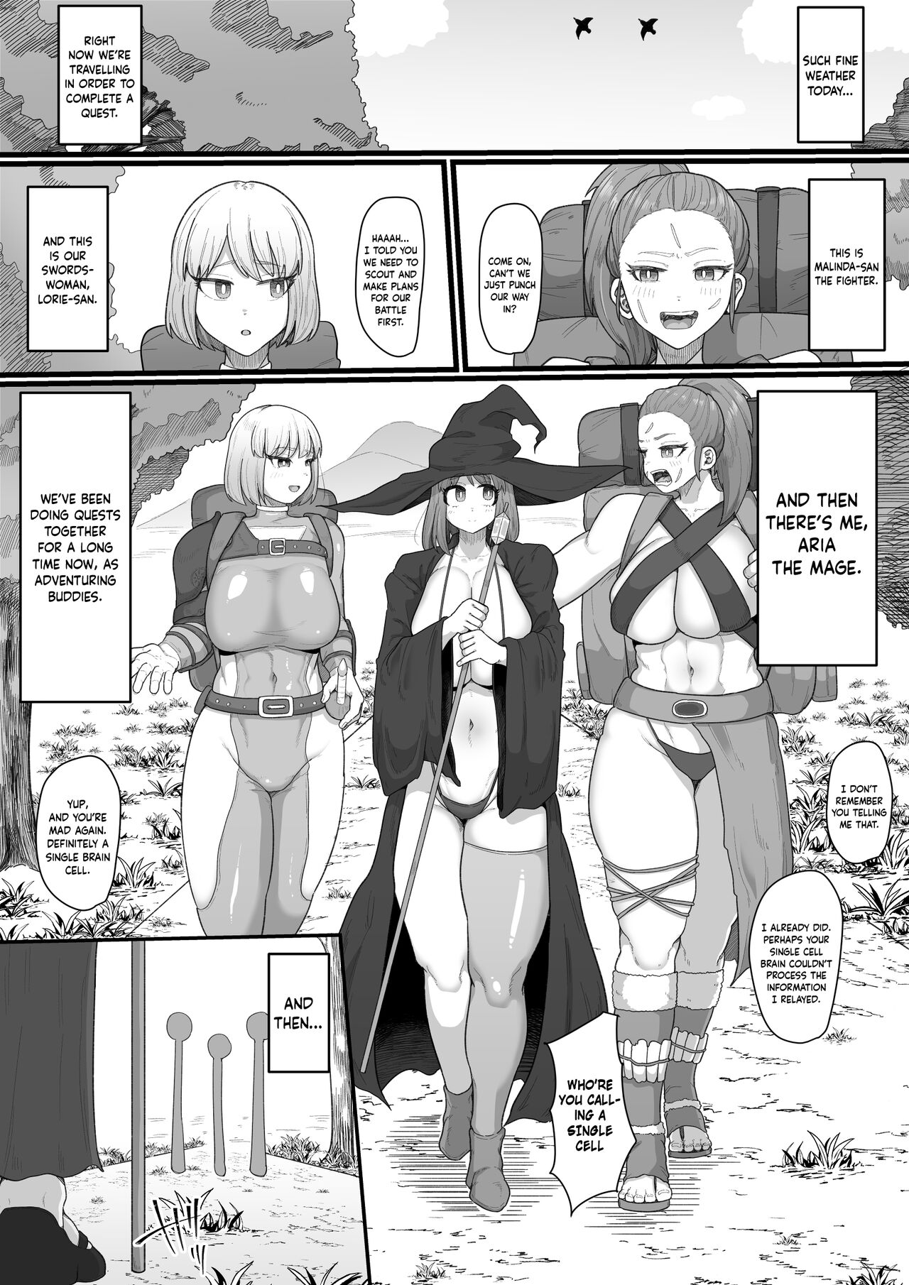 Onna Boukensha x Futanari, Nani mo Okoranai Hazu ga Naku... page 3 full