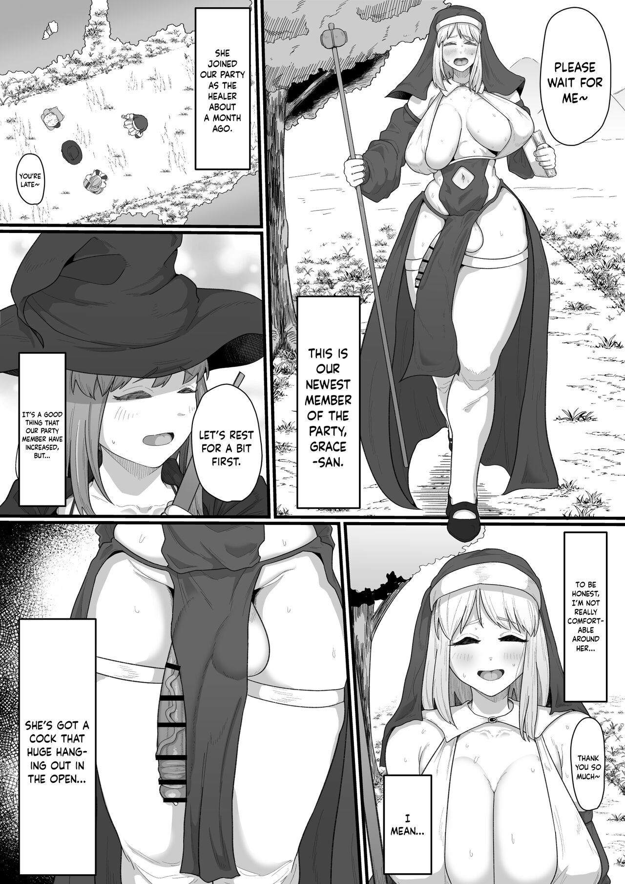Onna Boukensha x Futanari, Nani mo Okoranai Hazu ga Naku... page 4 full