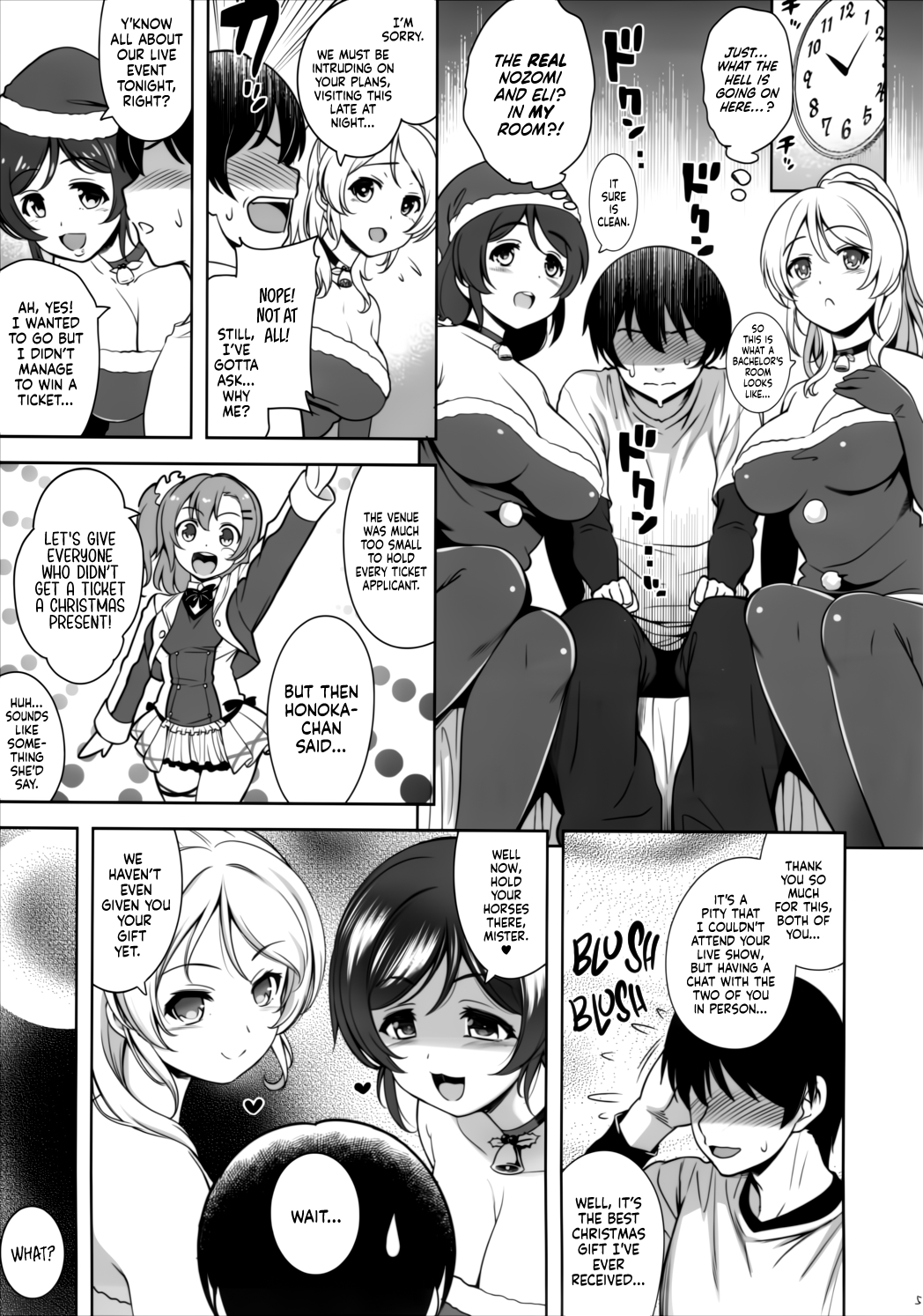 NozoEri Santa ni Shiboritorare'mas - Merry Squeezmas with Nozomi and Eli page 5 full