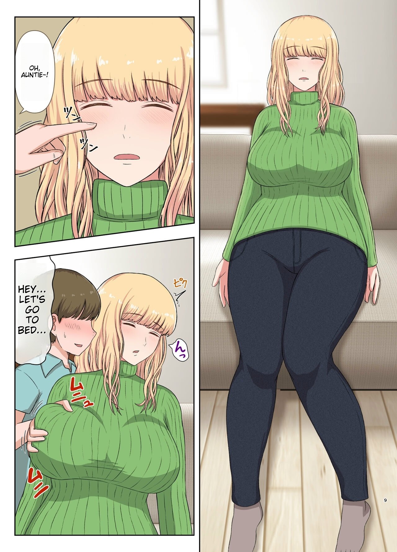 Kinpatsu Oba-san no Suiminkan | Blonde Aunt's Sleep Rape page 8 full