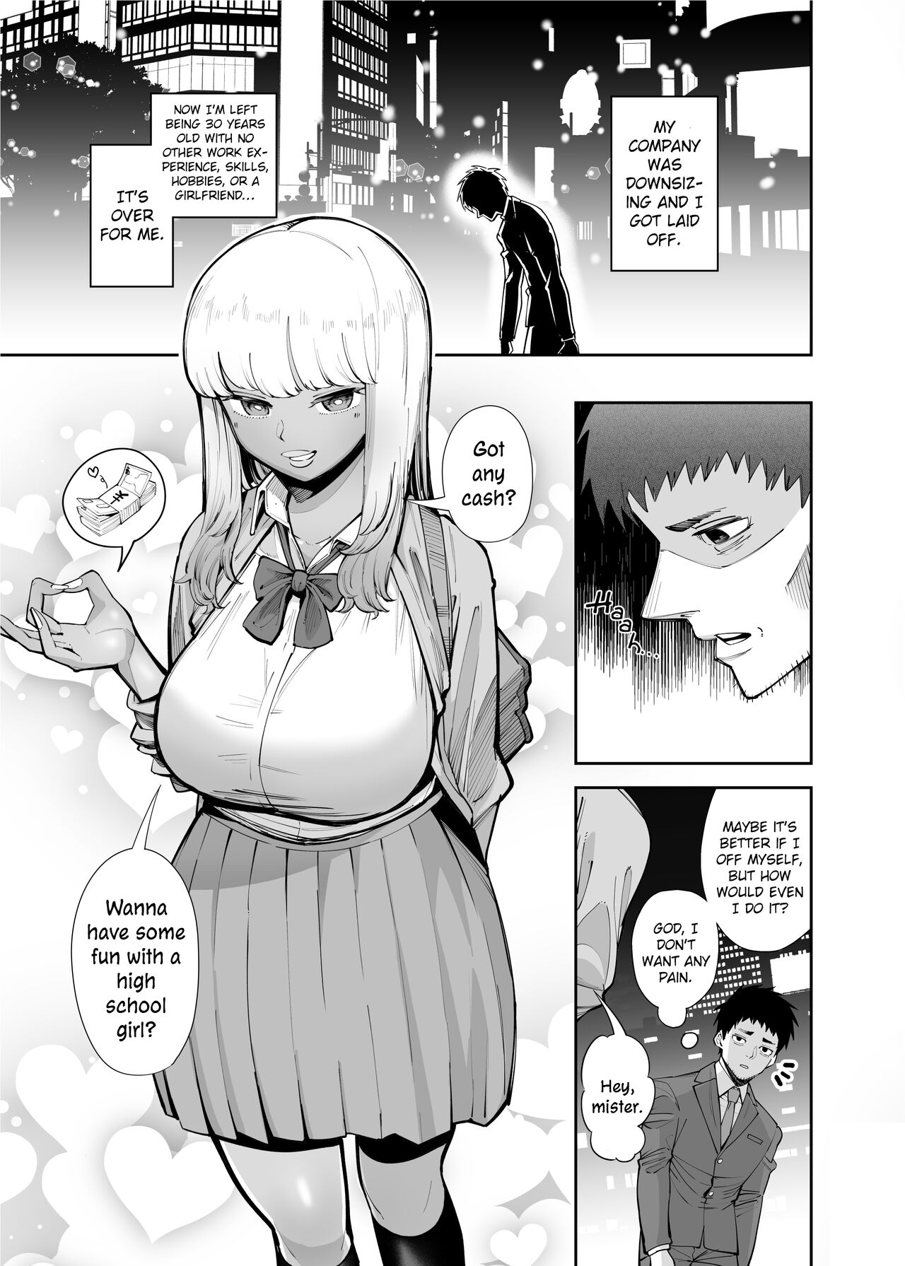 Oji-san o Yoshi Yoshi Shite Kureru Kuro Gal | A Black Gal Who Takes Care of an Older Man page 3 full