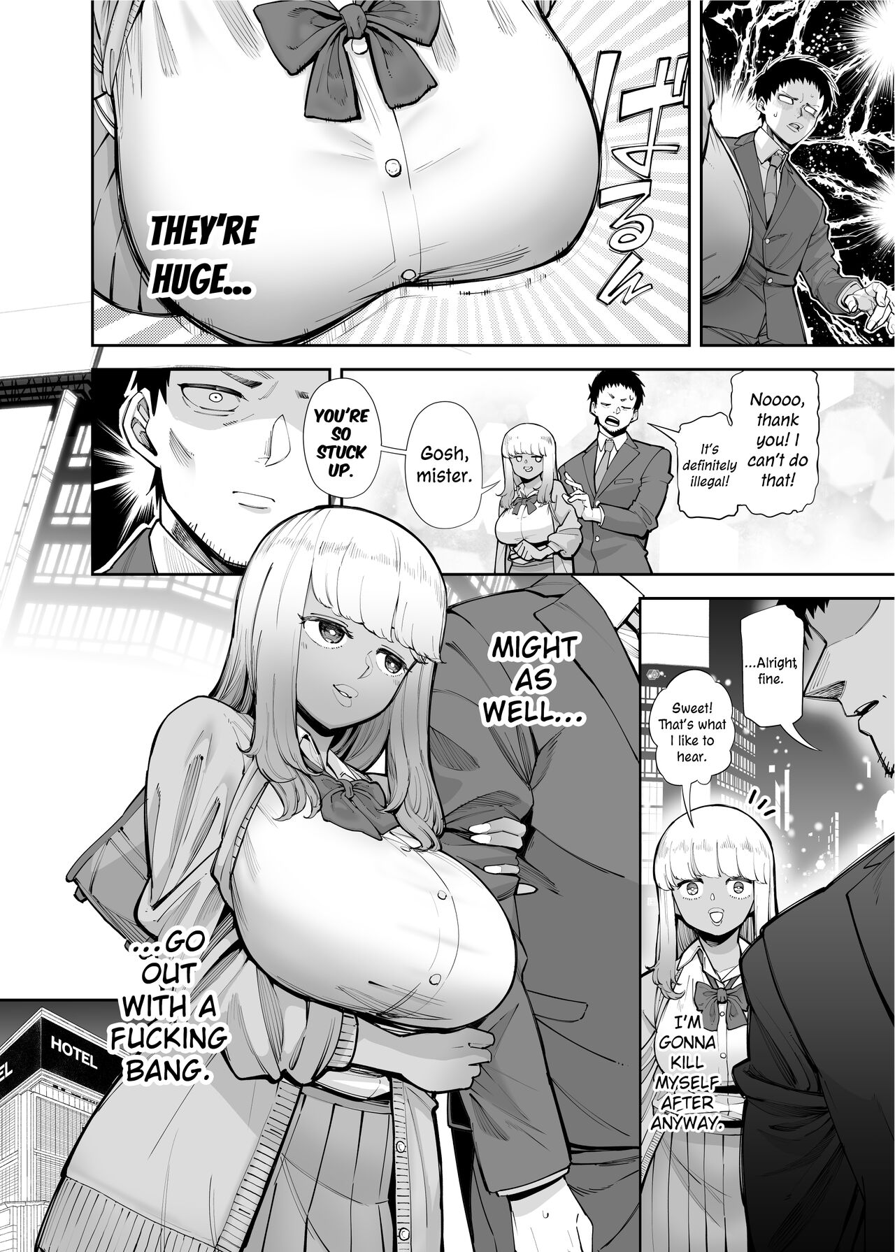 Oji-san o Yoshi Yoshi Shite Kureru Kuro Gal | A Black Gal Who Takes Care of an Older Man page 4 full
