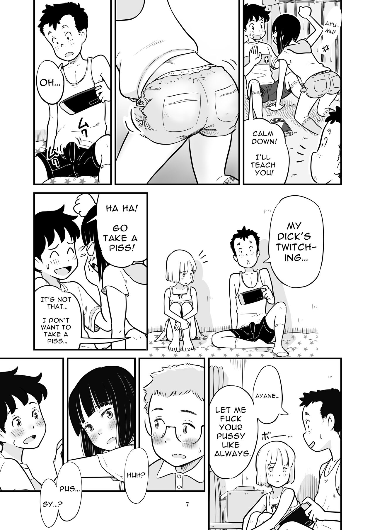 Tanaka-kun ga Boku-tachi no Mae de Kyoudai Sex Shita Hi no Koto | The day that Tanaka had incestual sex right in front of us. page 7 full