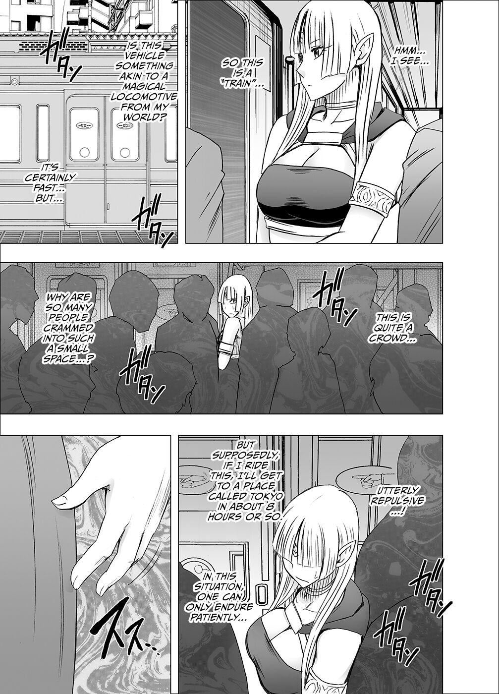 Isekai kara Yattekita Onna Maou-sama ga Manin Densha de Salaryman ni Chikan Sareru Hanashi page 9 full