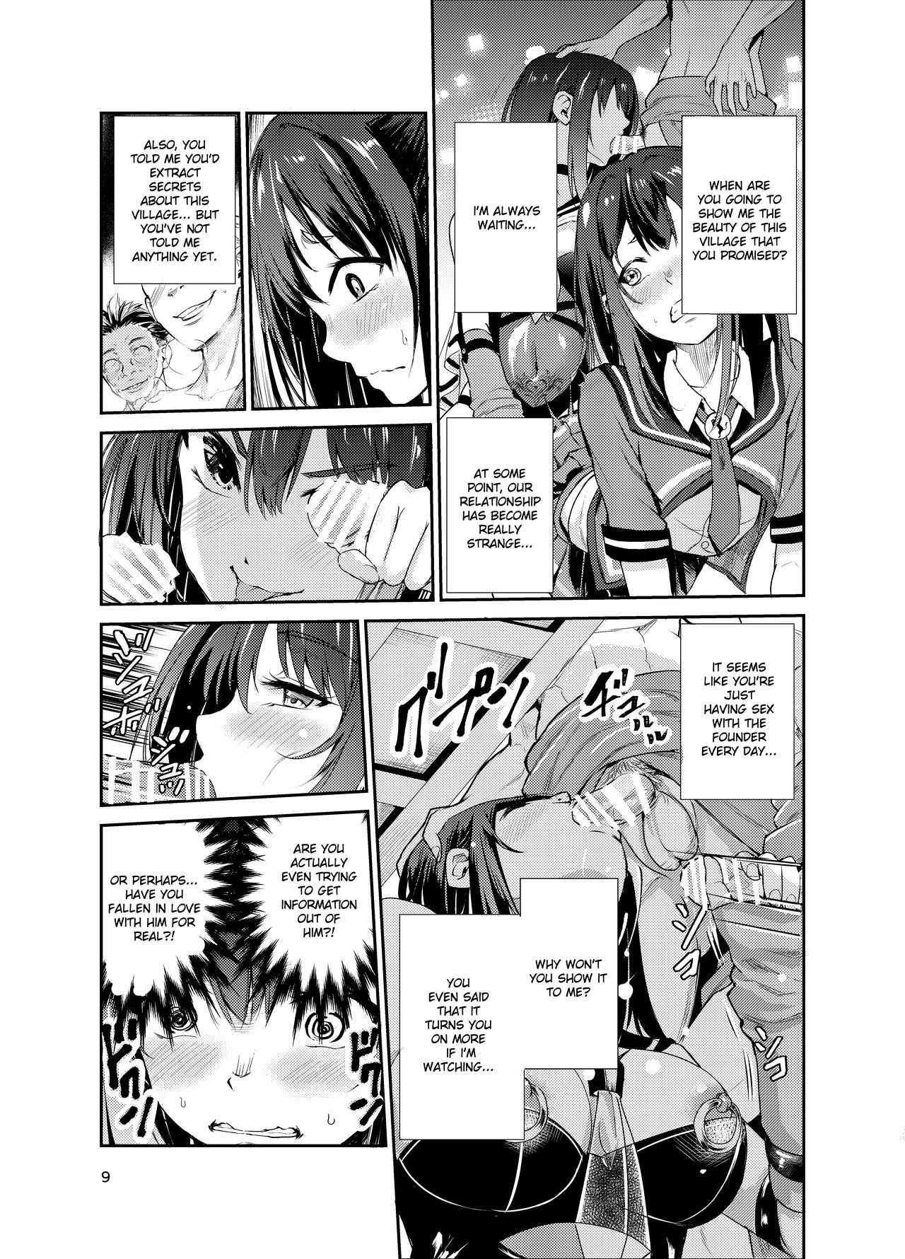 Tsuyagari Mura 7 ~Kareshi o Mamoru Tame Hikyou no Mura de Kyousei Gohoushi & NTR Sex~ page 8 full