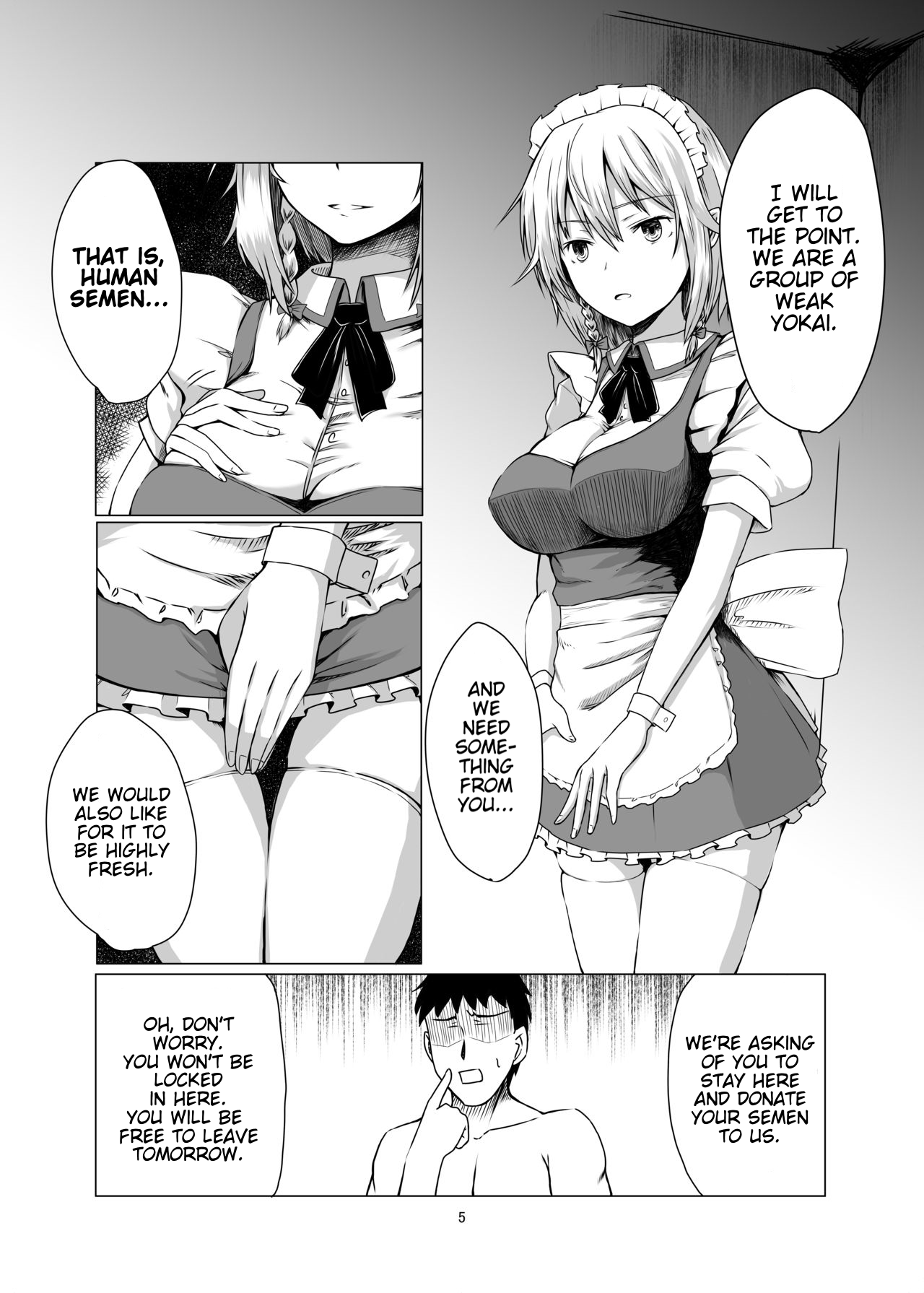 Sakuya-san ni Tantan to Sakusei Sareru Manga | A manga where Sakuya-san calmly squeezes your sperm page 4 full