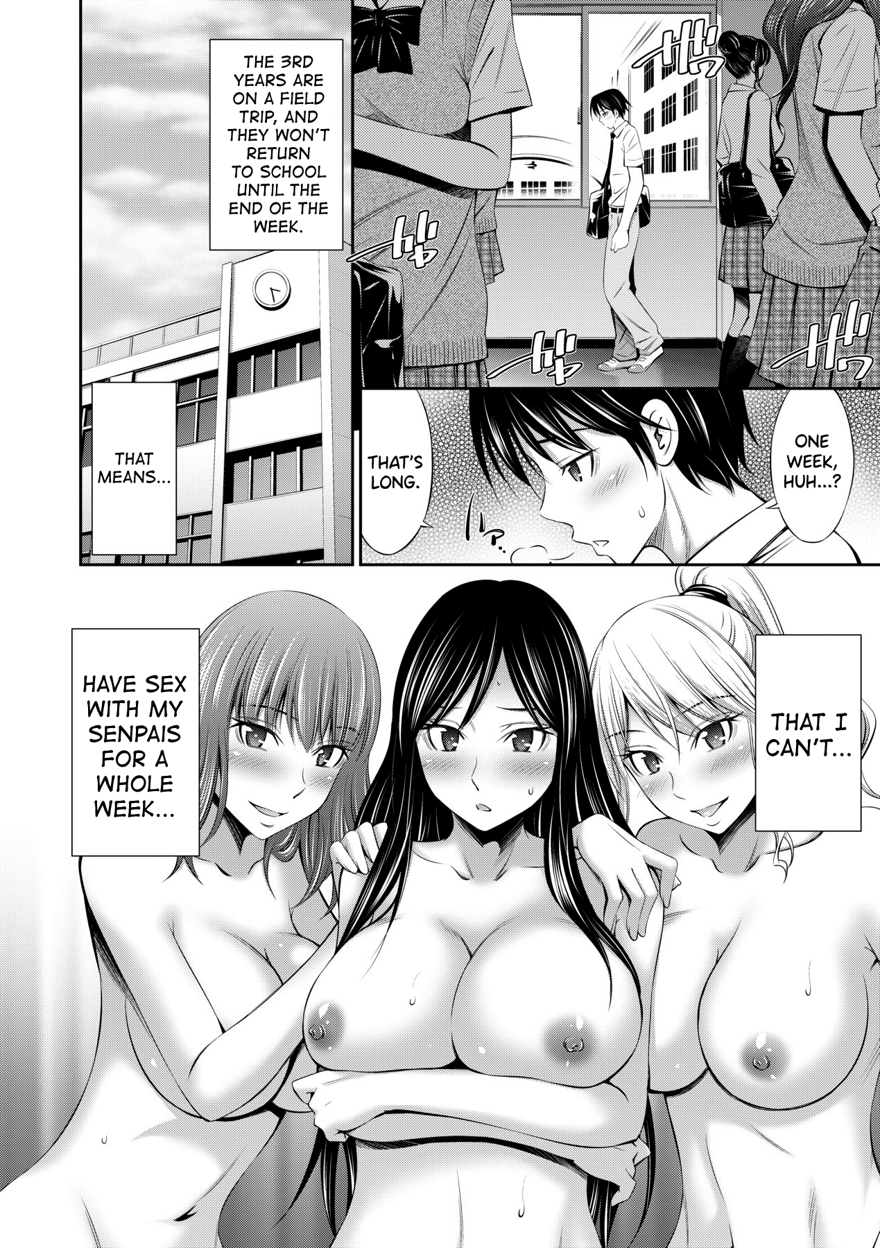 [Sabashi Renya] Senpai-tachi to no Gakuen Seikatsu [English] [biribiri] [Decensored] [Digital] Hentai - Raw  98