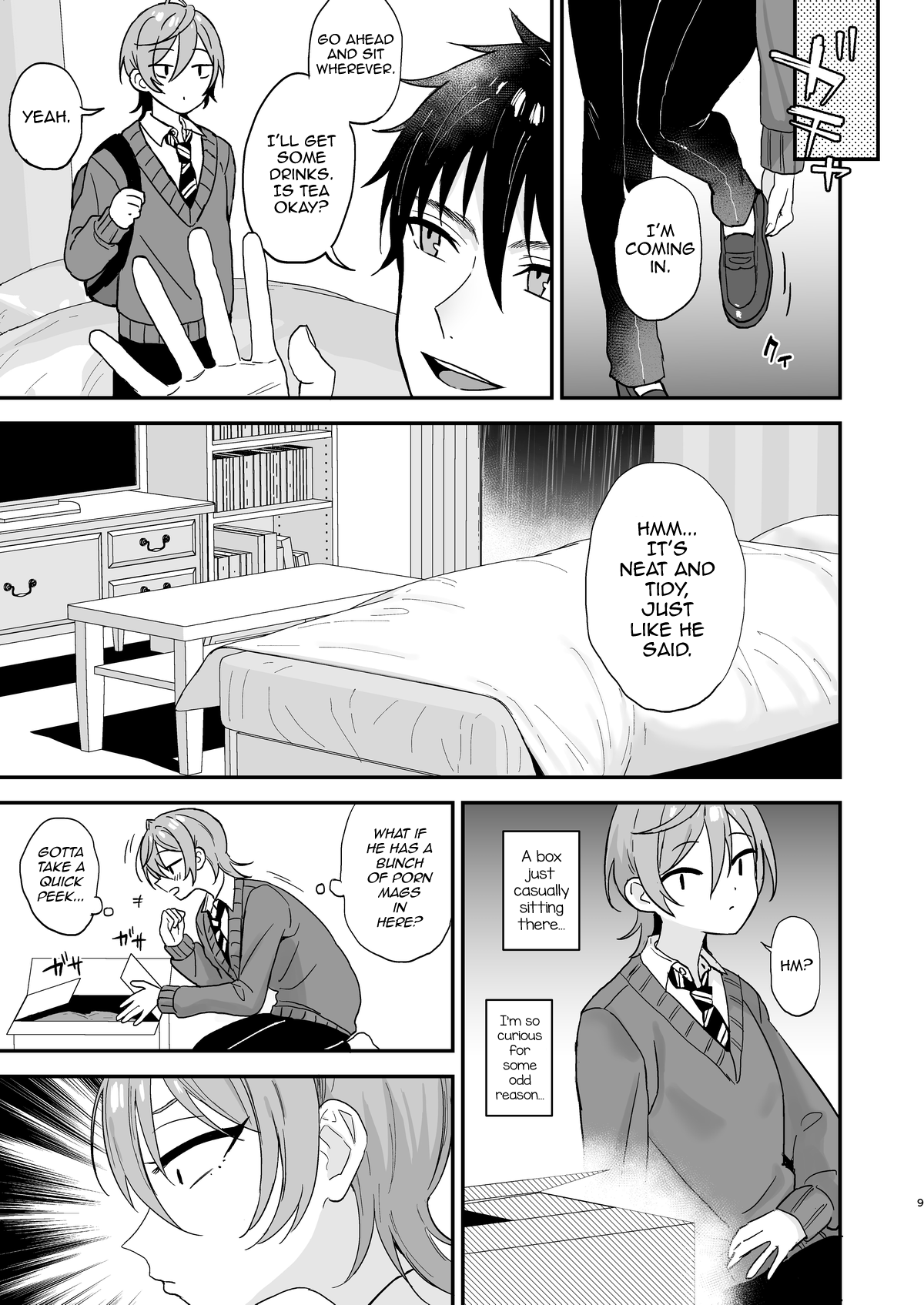 Kawaii ni Yowai Inkya Danshi ga Mesu Ochi suru made Zenpen page 8 full