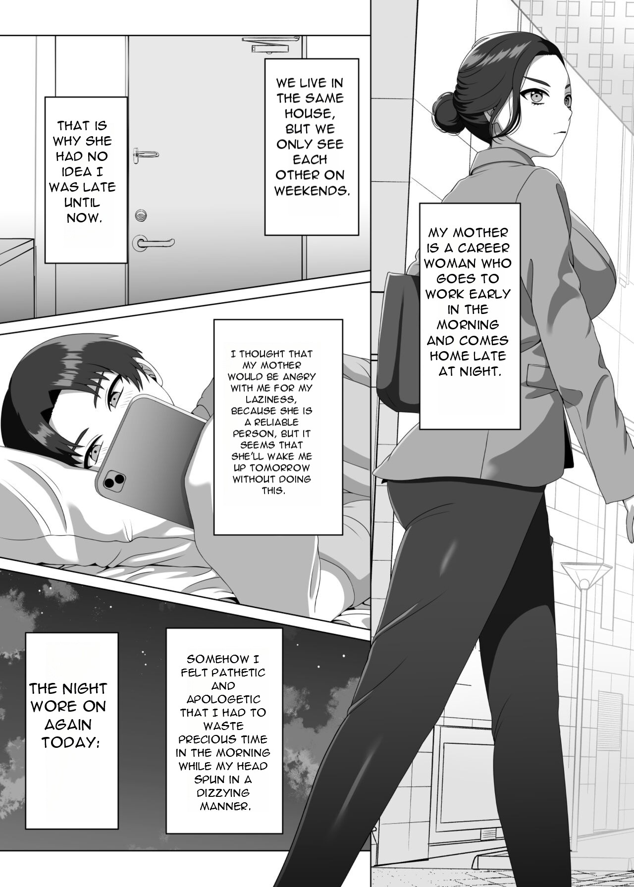 Musuko no Asadachi ni Doki Doki Shichau Okaa-san - A mother gets excited about her son's morning erection page 4 full
