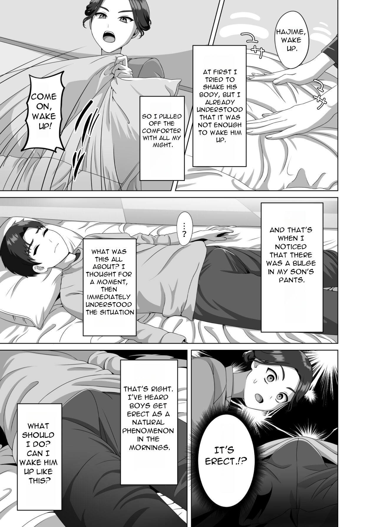 Musuko no Asadachi ni Doki Doki Shichau Okaa-san - A mother gets excited about her son's morning erection page 8 full
