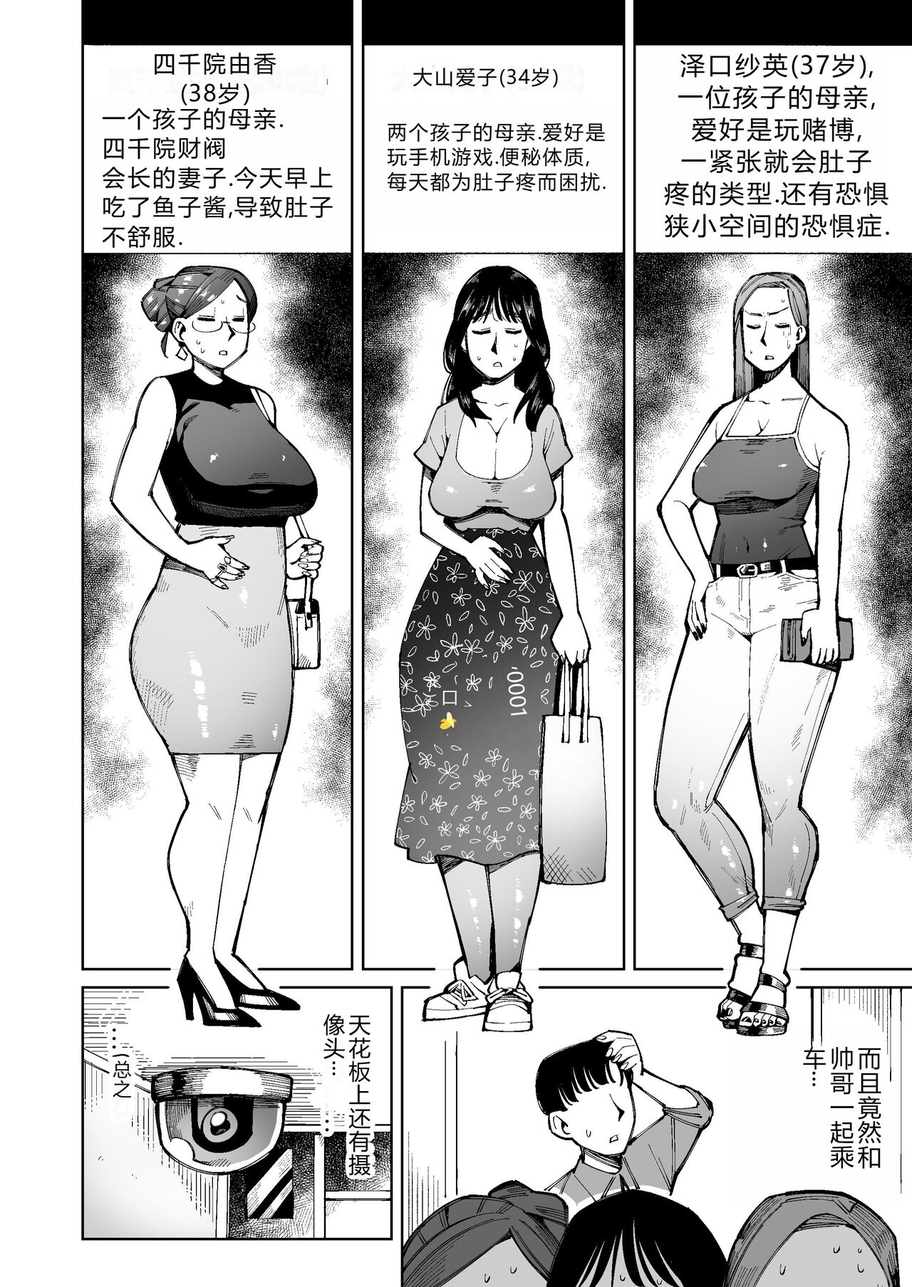 3 Nin no Hitodzuma ga Elevator ni Tojikomerarete Chakui Dappun page 3 full