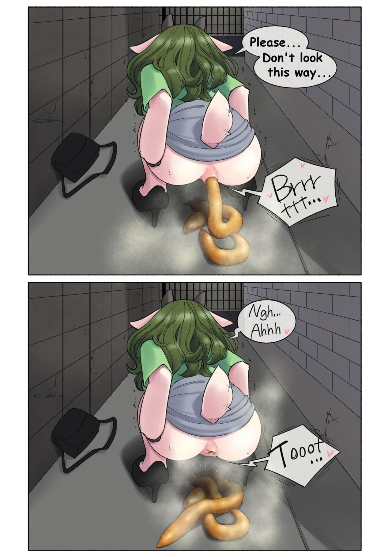 Big Deer Girl Takes Big Poop page 5 full