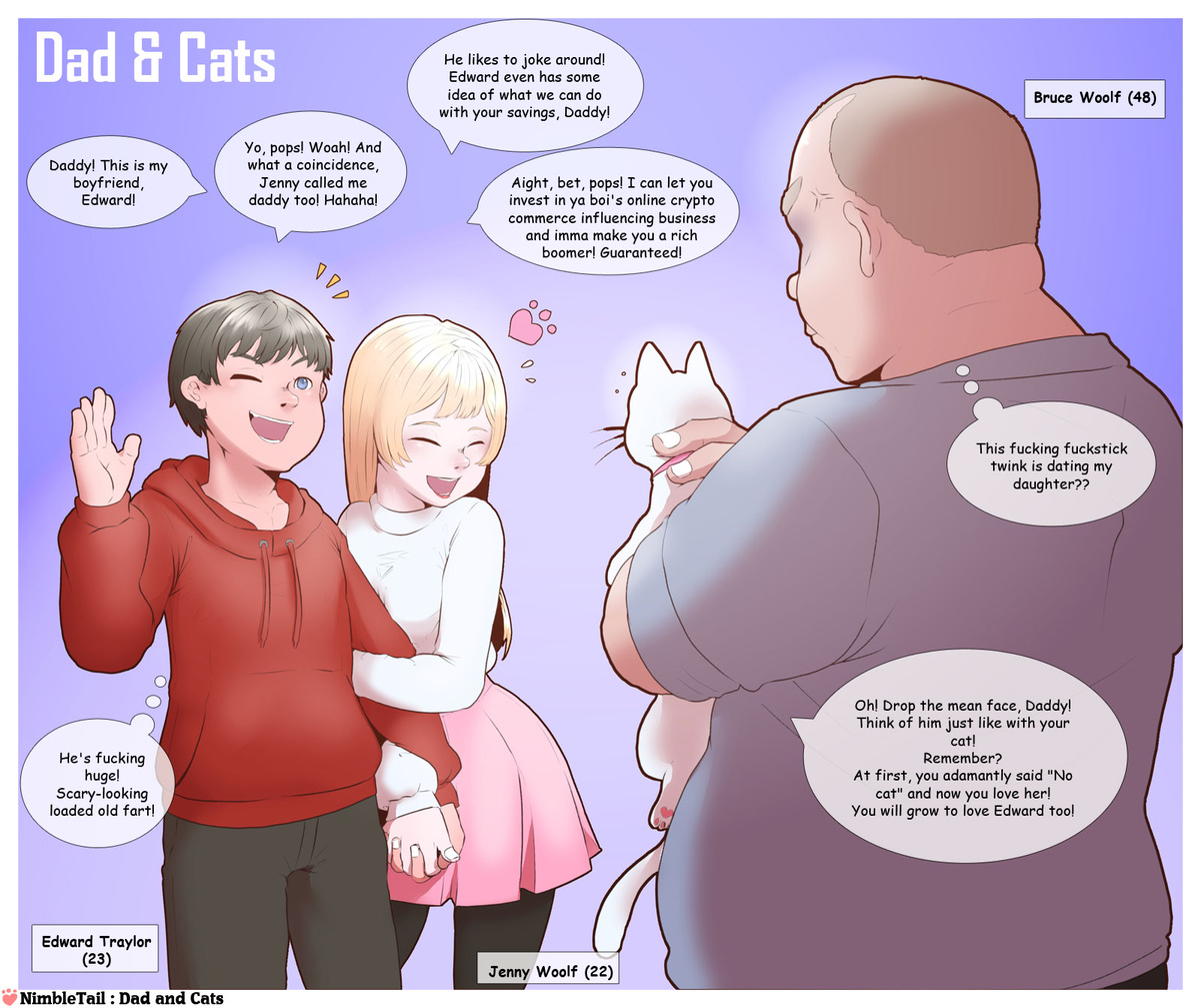 Dad & Cats page 1 full