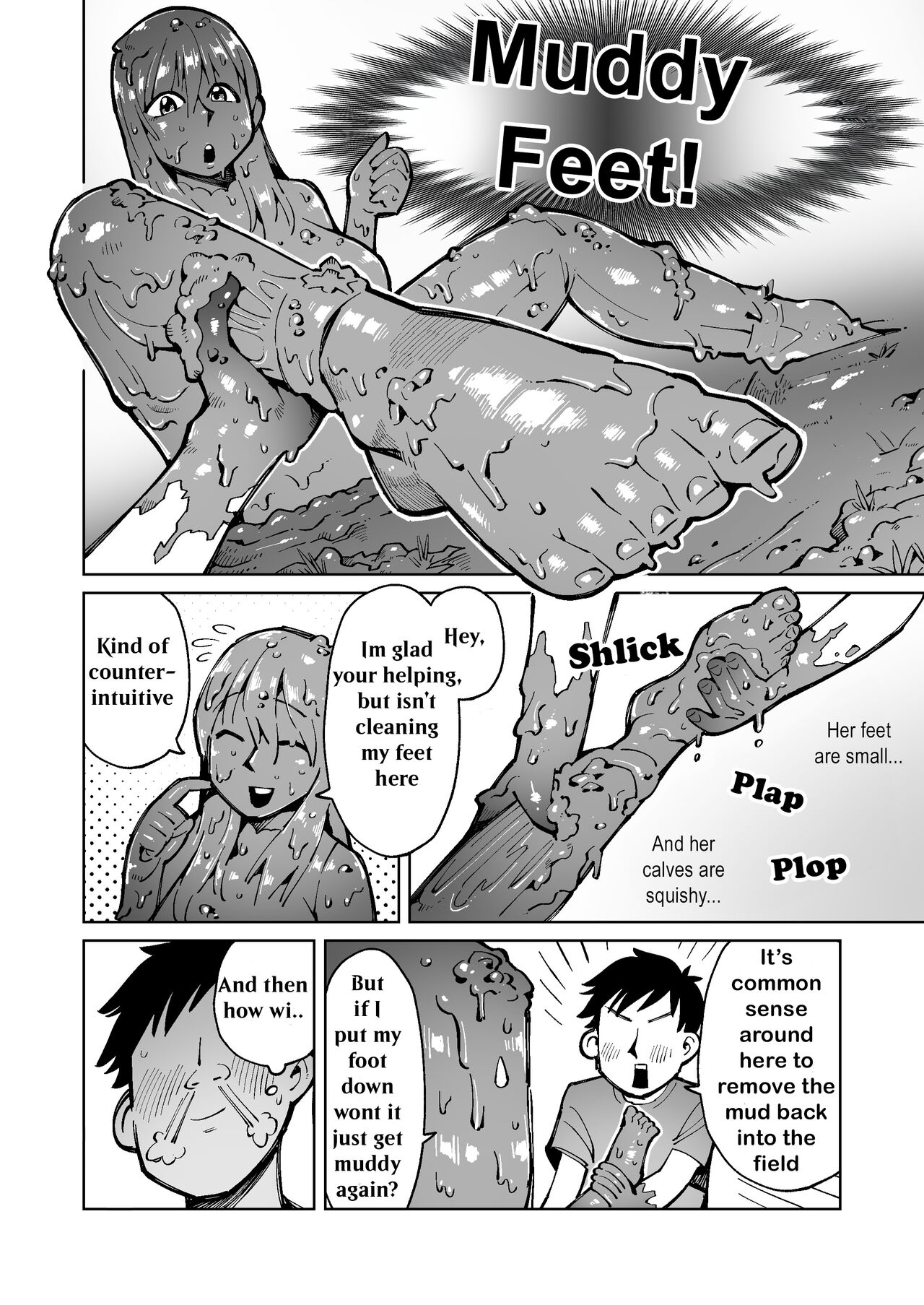 I pulled my favorite teacher into a rice field and had sex with her covered in mud! page 10 full