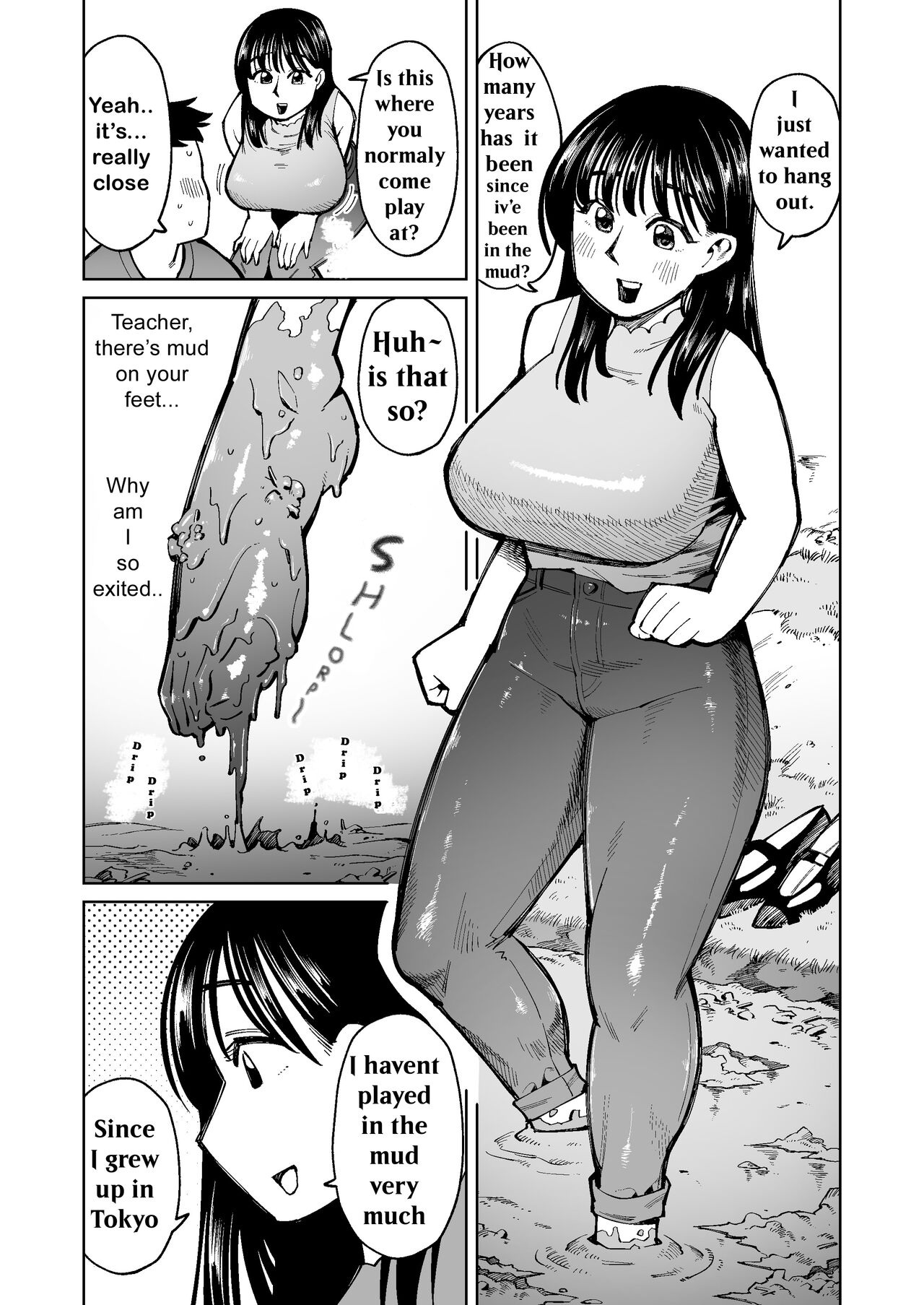 I pulled my favorite teacher into a rice field and had sex with her covered in mud! page 3 full