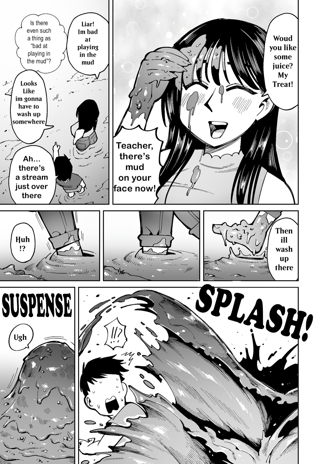 I pulled my favorite teacher into a rice field and had sex with her covered in mud! page 7 full