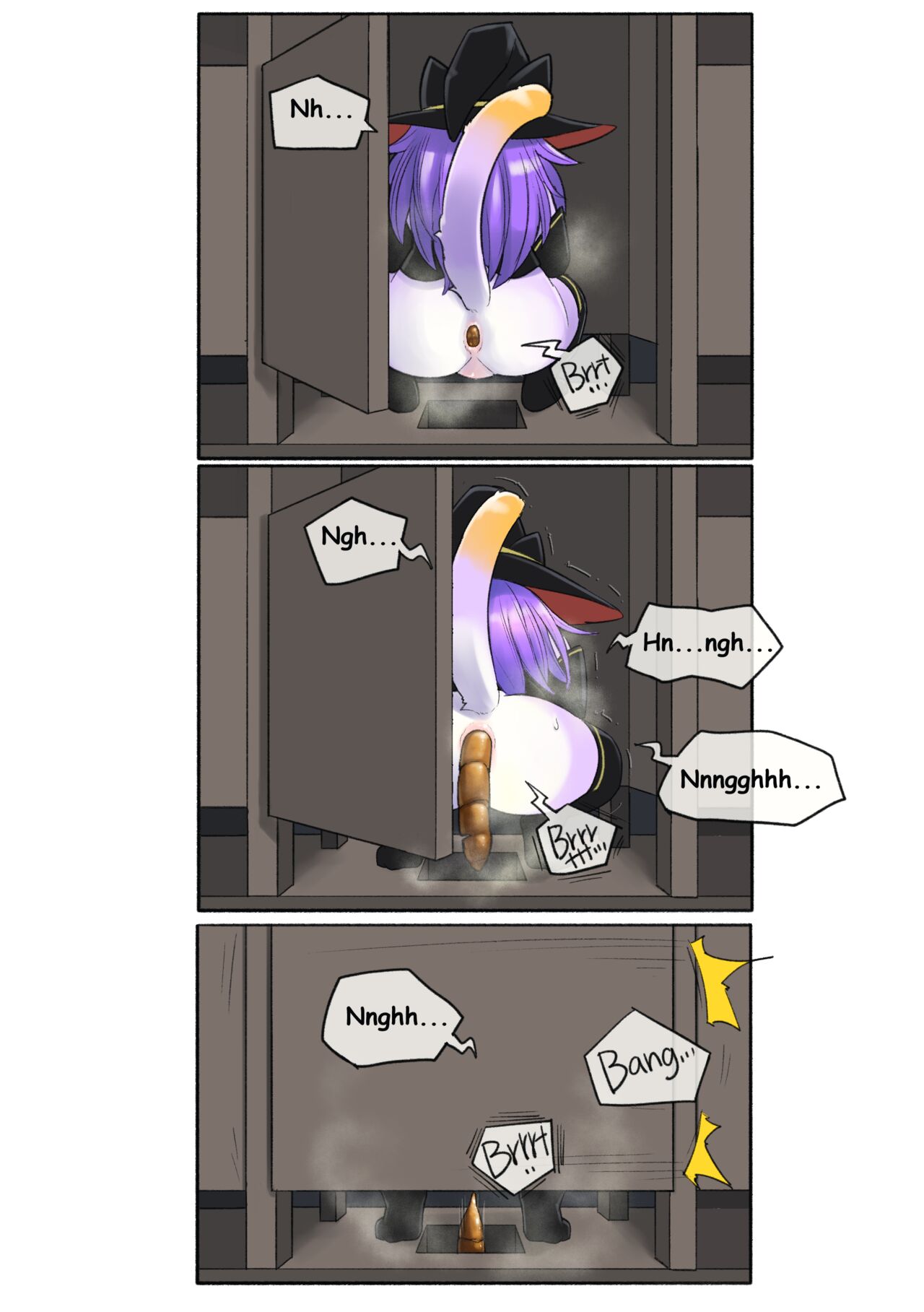 Waiting in Line While Holding her Poop page 3 full