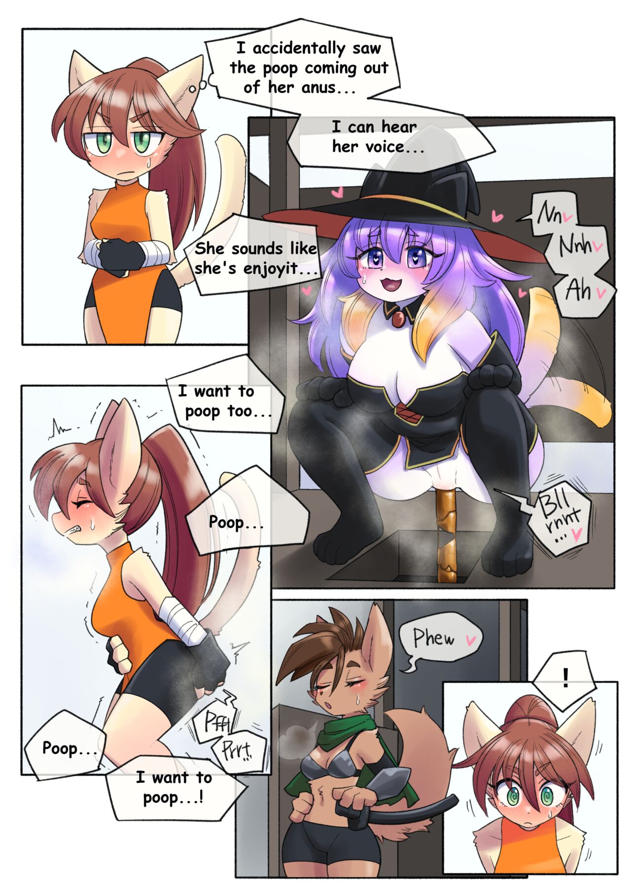 Waiting in Line While Holding her Poop page 4 full