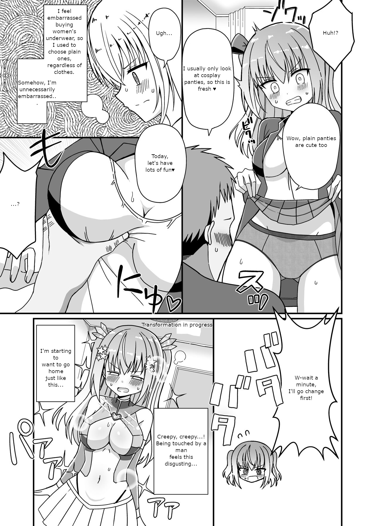 I transformed into a heroine after undergoing sex change but since it was a perverted one, when I took off my clothes, I was turned into a female. page 10 full