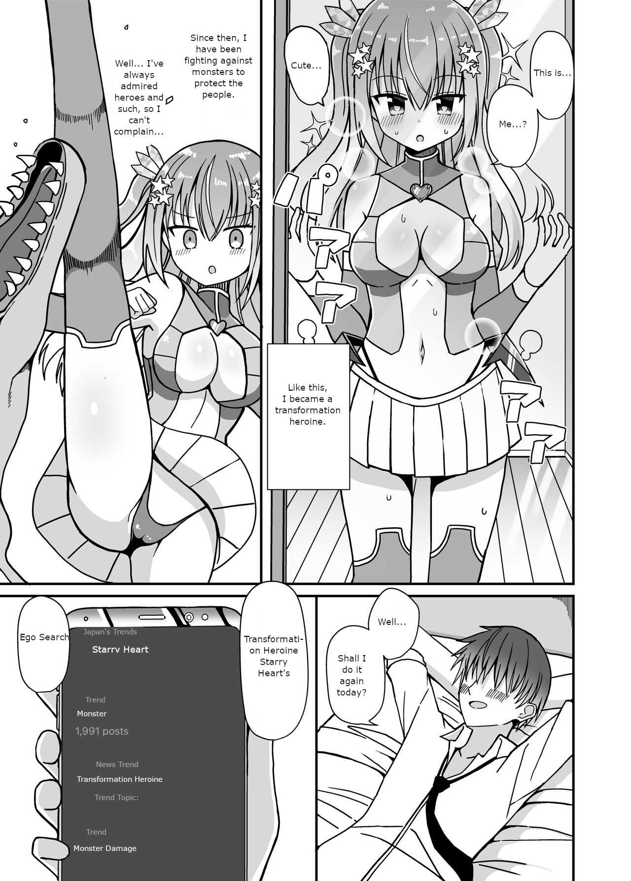 I transformed into a heroine after undergoing sex change but since it was a perverted one, when I took off my clothes, I was turned into a female. page 4 full