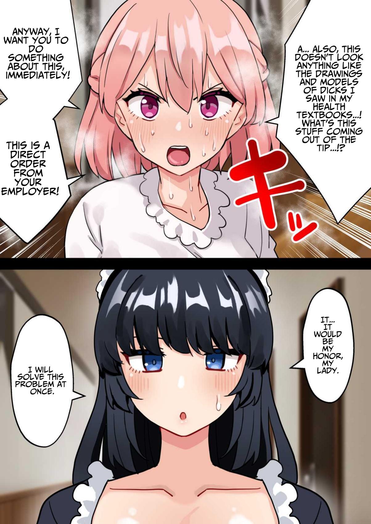 [Hota Home (Hotaru)] 24-Jikan Oho-goe Doubutsu Koubi no Yakata ~Futanari Ojou-sama ga Bakunyuu Maid ni Chinpo Kanri Sareru Hanashi~ | The House of 24 Hour Moaning Inducing Animalistic Mating [English] [T's Translations] Hentai - Raw  10